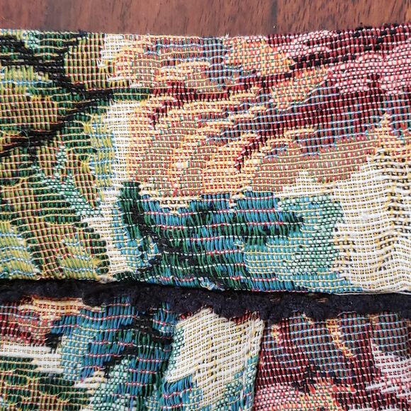 FREE PEOPLE Tapestry Skirt Cream Green Blue Pink - Picture 7 of 14